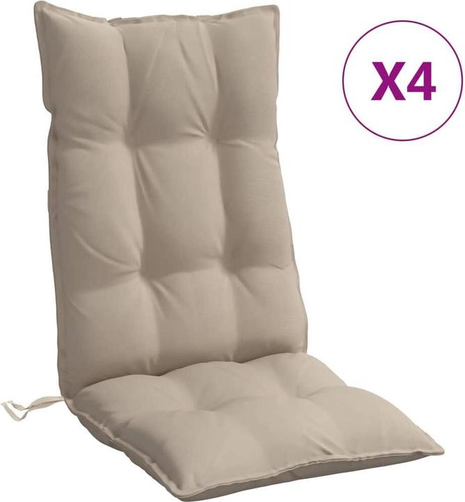 Produktbild vidaXL Hochlehner-Auflagen 4 Stk. Oxford-Gewebe (120 x 50 x 7 cm)