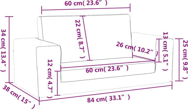 Produktbild vidaXL Kindersofa