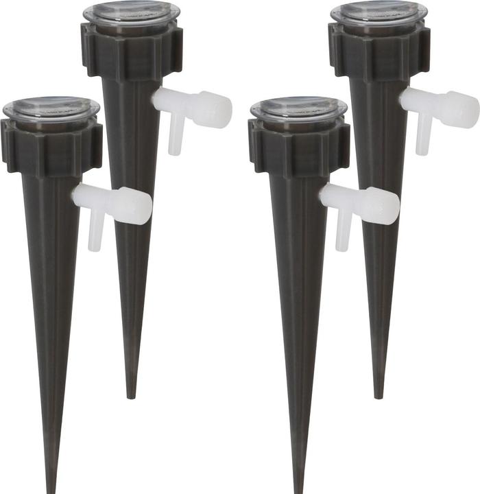 ProGarden Tropfbewässerungssystem für PET-Flaschen, 4-tlg., schwarz-weiss (Tropfbewässerung Set)