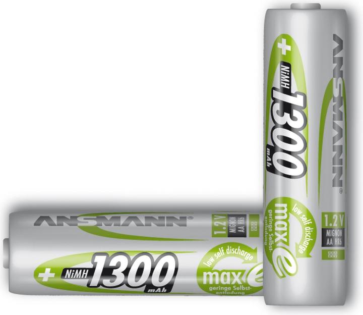 Immagine prodotto Ansmann Batteria tipo AA - NiMH - (ricaricabile) (1 pz., AA / LR6 / LR06 / Mignon / R6 / R14505, 1300 mAh)