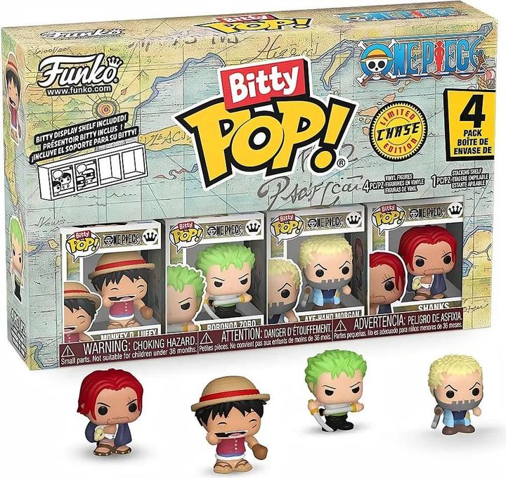 Actual product image Funko BITTY POP 4 Pack One Piece Monkey D. Luffy