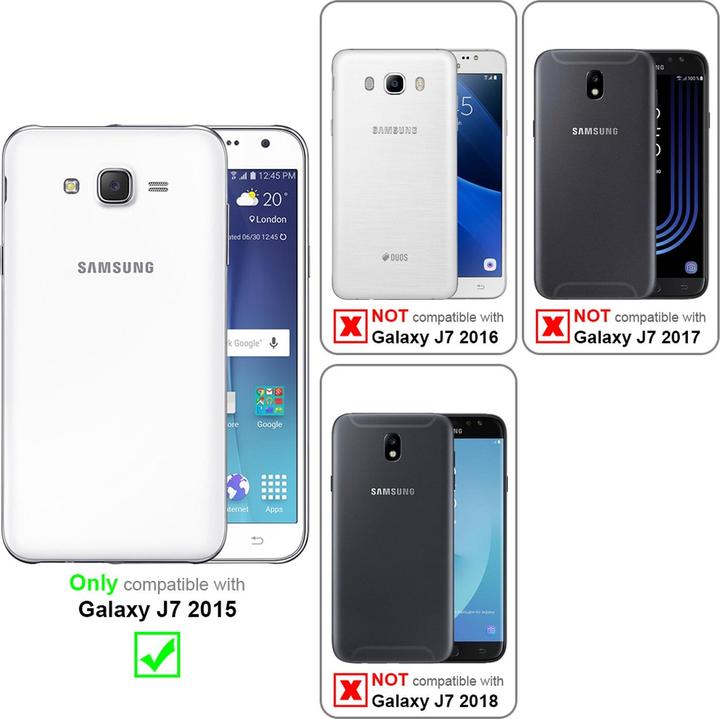 Actual product image Cadorabo Book Jeans Optics Cover (Samsung Galaxy J7)