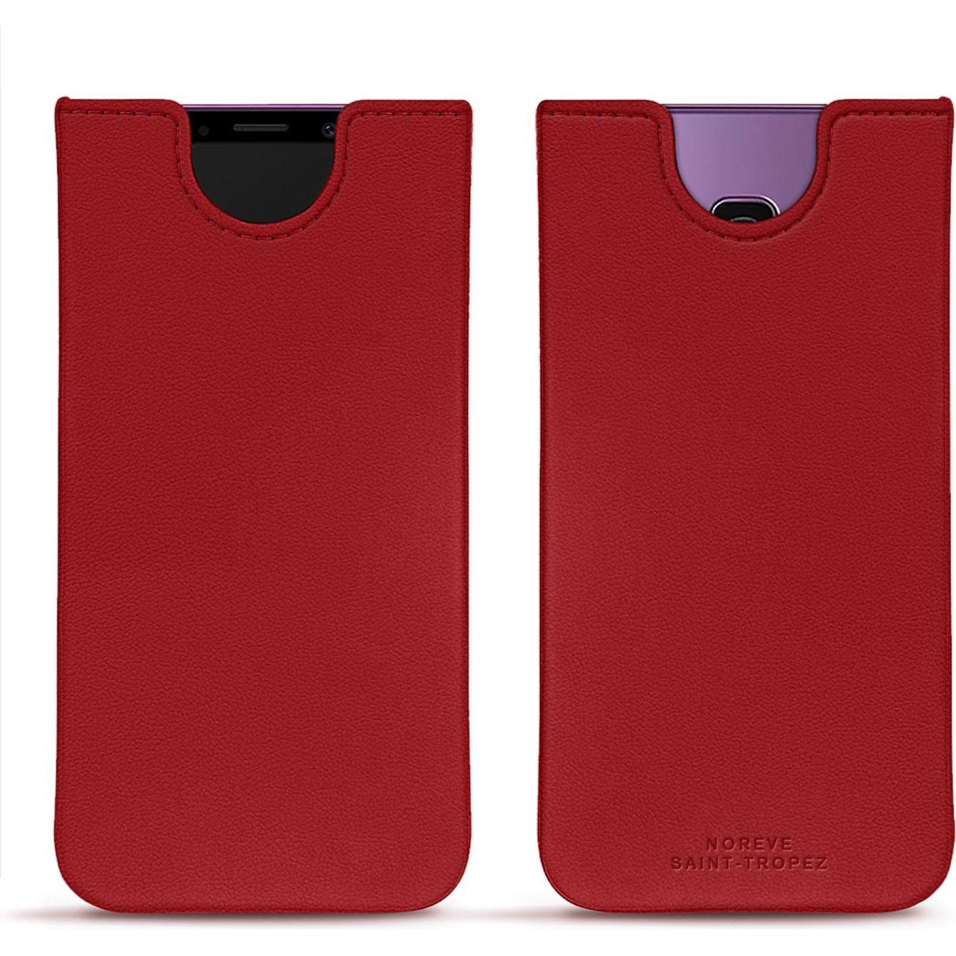 Noreve Lederschutzhülle (Samsung Galaxy S9+), Smartphone Hülle, Rot