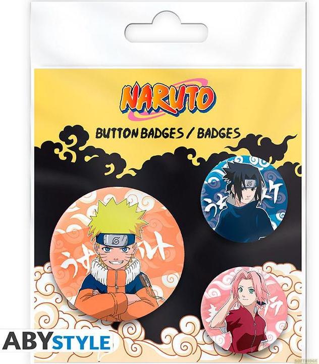 Immagine prodotto ABYstyle NARUTO - Badge Pack - Naruto, Sasuke, Sakura