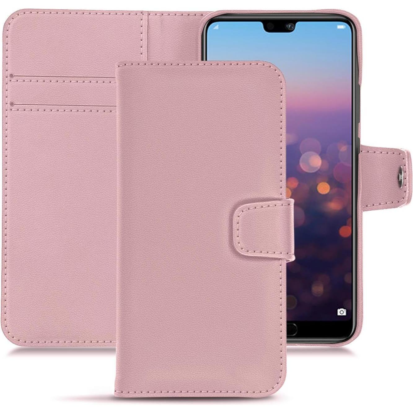 Thumbnail - Noreve Lederschutzhülle Wallet (Huawei P20), Smartphone Hülle, Rosa