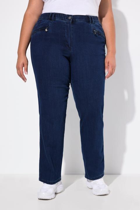 Immagine prodotto Ulla Popken Jeans modello Mony con taglio della gamba conico e tasche con zip (44)
