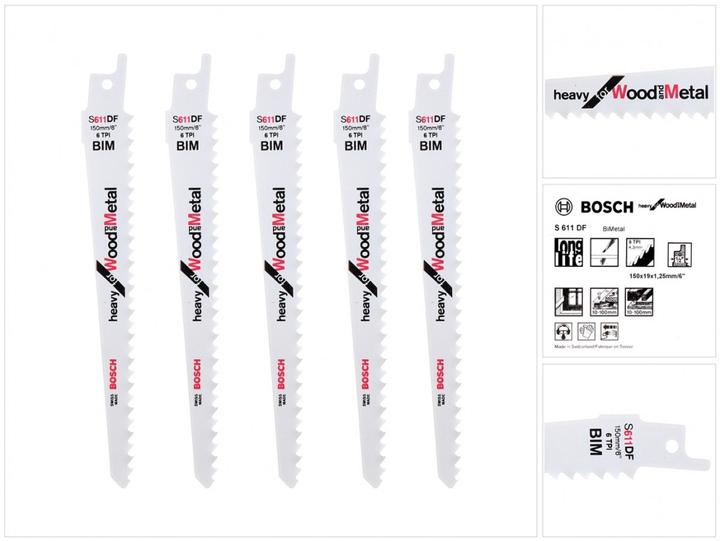 Actual product image Bosch Professional Zubehör PRO Window Demolition S611DF sheet, 1.25 x 19 x 150 mm, 5 pcs.