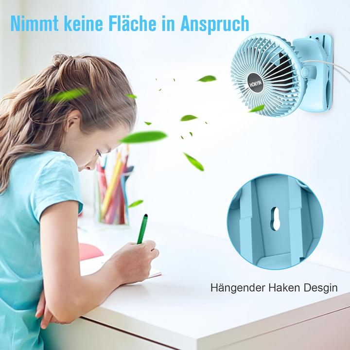 Produktbild Honyin Mini Ventilator mit Clip (40 dB)
