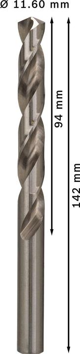 Immagine prodotto Bosch Professional Zubehör Trapano PRO Metal HSS-G, 11,6 x 94 x 142 mm (11,6 mm)