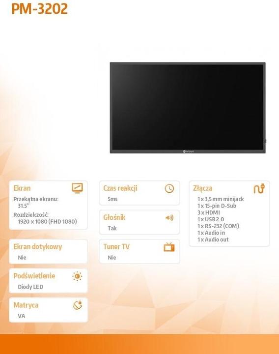 Actual product image AG neovo AG PM-3202 32" LED (1920 x 1080 pixels, 31.50")