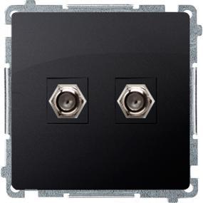 Actual product image Kontakt Simon Gniazdo antenowe Simon Basic podwójne typu F grafit mat (BMAF2.01/28)