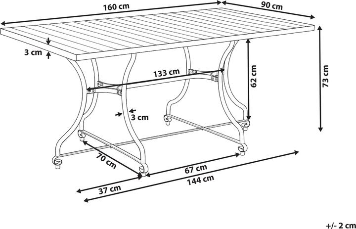 Produktbild Beliani Lascari (160 x 90 x 73 cm)