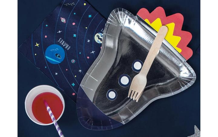 Actual product image Partydeco Paper plate rocket (6pcs) (6x)
