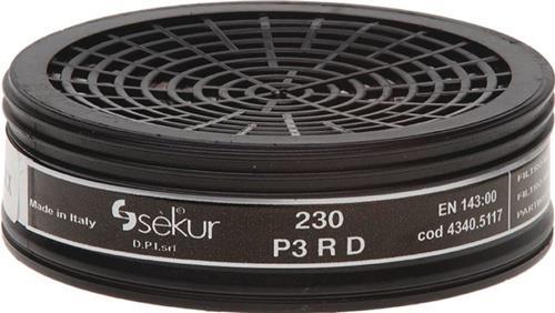 Produktbild Ekastu Sekur Partikelfilter 230 EN 143 P3R D f.Polimask 230/GAMMA/Silikone 2 St./Btl.EKASTU (P3, 2x)