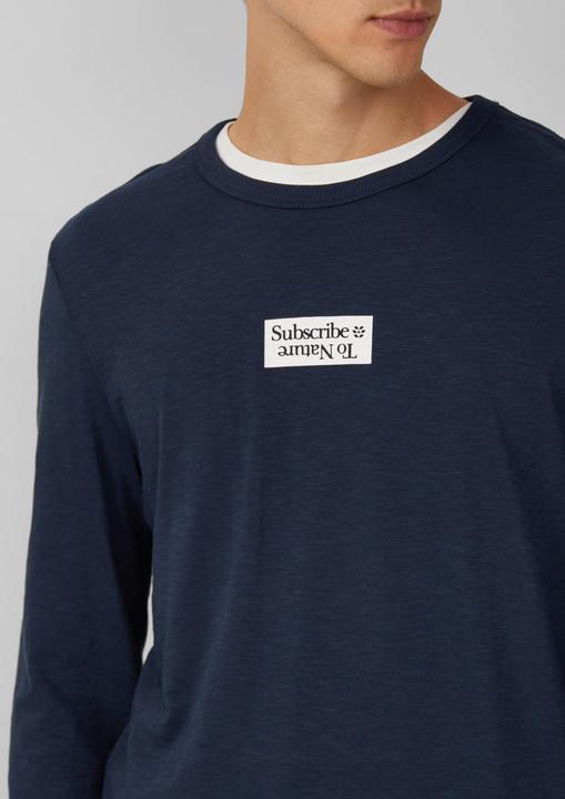 Produktbild s.Oliver T-Shirt Longsleeve mit Flammgarnstruktur und Frontprint (S)