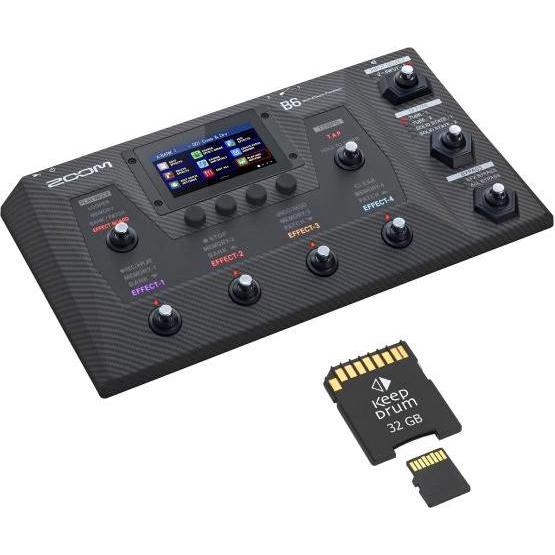 Thumbnail - Zoom B6 Multieffekt-Prozessor für Bass mit SD-Karte (Bass), Effektpedal