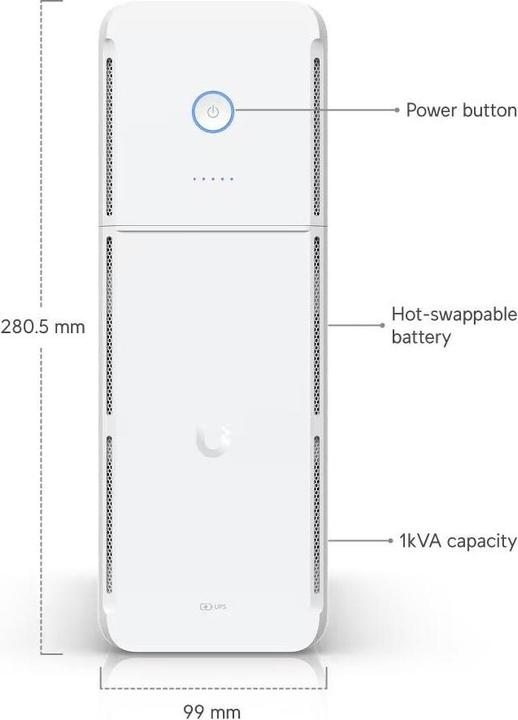 Productafbeelding Ubiquiti UPS-Tower (1000 VA, 600 W, Lijninteractief UPS)