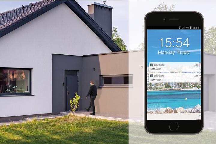 Actual product image Alecto WLAN doorbell with camera, black (Wi-Fi)