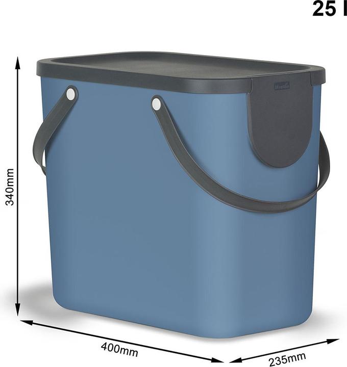 Image du produit Rotho Recycling Müllsystem 25 l ALBULA - Horizontblau (25 l)