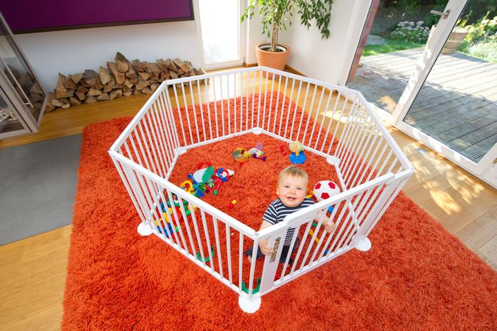Produktbild Felibaby ONE4all 1+5 - Hexagon - Riesenlaufgitter / Konfigurationsgitter, weiss