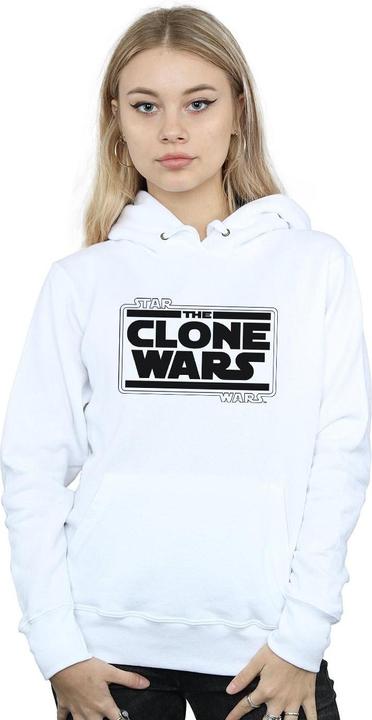Actual product image Star Wars Womens/Ladies Clone Wars Logo Hoodie (L)