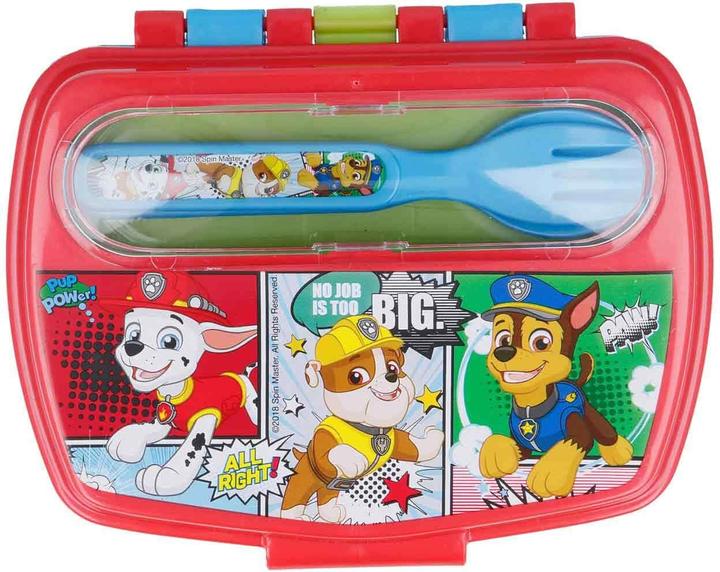 Actual product image Stor Lunch Box with Fork & Spoon Paw Patrol Cartoon