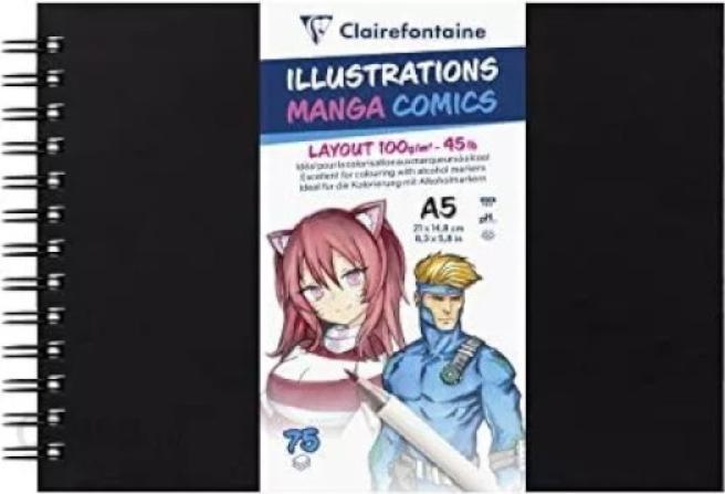 Produktbild Clairefontaine Manga (A5, Blanko, Harter Einband)