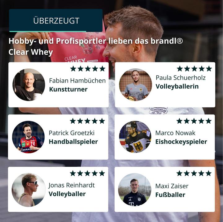 Actual product image Brandl Clear Whey (Peach, 1 x, 800 g)