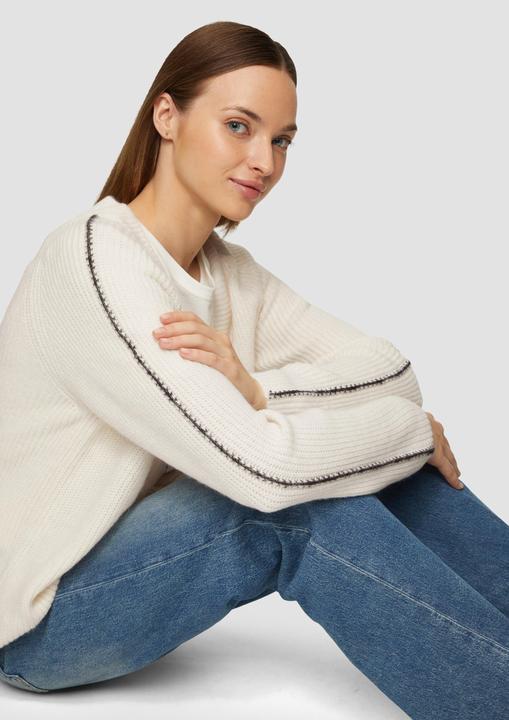 Immagine prodotto S.Oliver Strickjacke Strickjacke aus Wollmix mit Kontrast-Details (48)