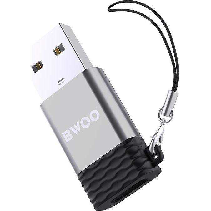 Bwoo Adapter BZ-38 USB-C - USB grau OTG (USB Typ C, USB-A), Mobilgerät Adapter, Grau