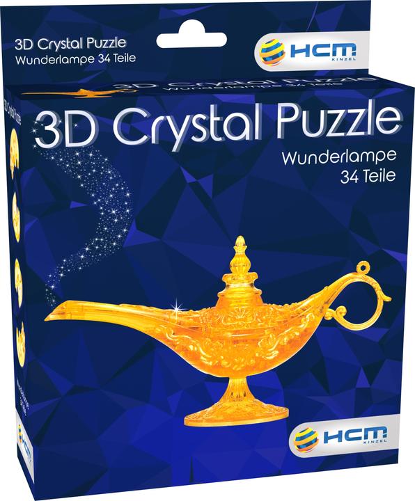 Actual product image HCM Kinzel HCM59186 - Crystal Puzzle: 3D Aladdin's Magic Lamp - 34 pieces, ages 14+ (DE edition) (34 pieces)