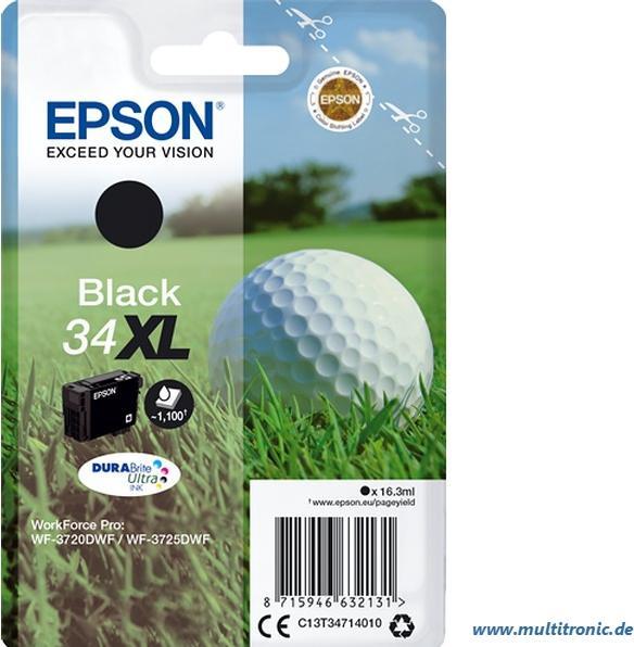 Produktbild Epson 34XL DuraBrite Ultra. (BK)