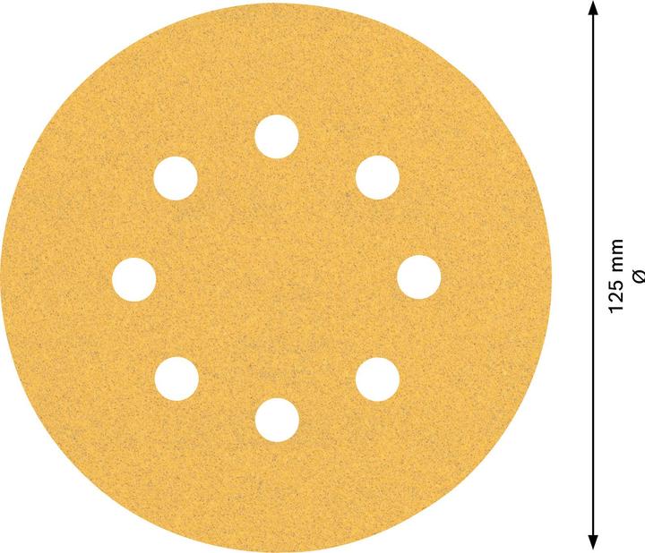 Actual product image Bosch Professional Zubehör Expert C470 Sandpaper with 8 holes for random orbital sander, 125 mm, G 100, 50 pcs. (100)
