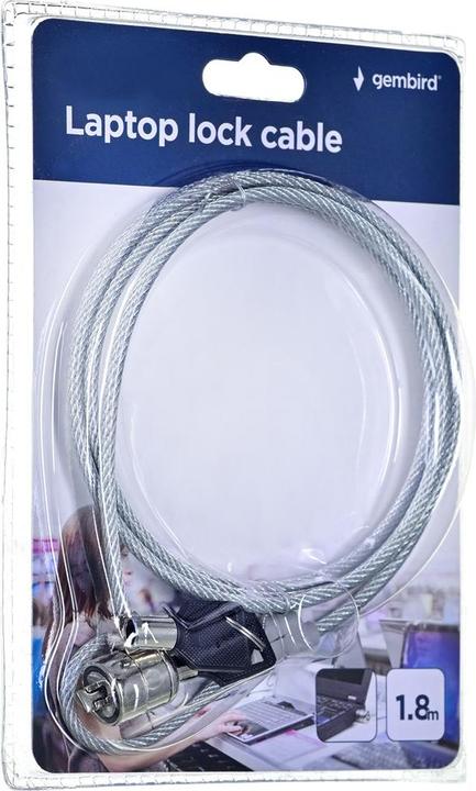 Actual product image Gembird LK-K-01 - Security cable lock - 1.8