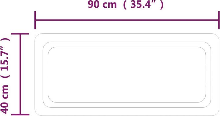 Actual product image vidaXL Spiegel (40 x 90 cm)