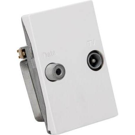 Triax TD 241 E stampante multimediale, TV/DATA, hvid slutdåse (Connessione AV), Accessori per TV, Bianco
