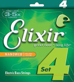 Gore Wear Elixir 14002 Bass SL Nano 040/095 (4 x, Guitar, 0.04")