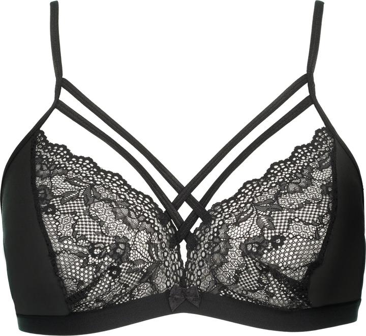 Immagine prodotto Ulla Popken Bralette, Schnürroptik und wetlook Material (60 H)