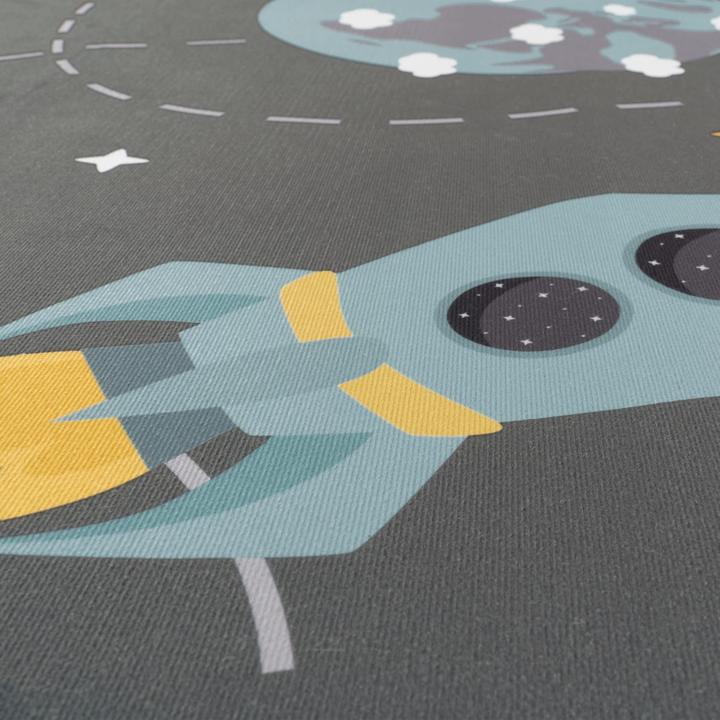 Produktbild TT Home Kinderzimmerteppich Teppich Kinderteppich Rutschfest Planeten Sterne Raketen