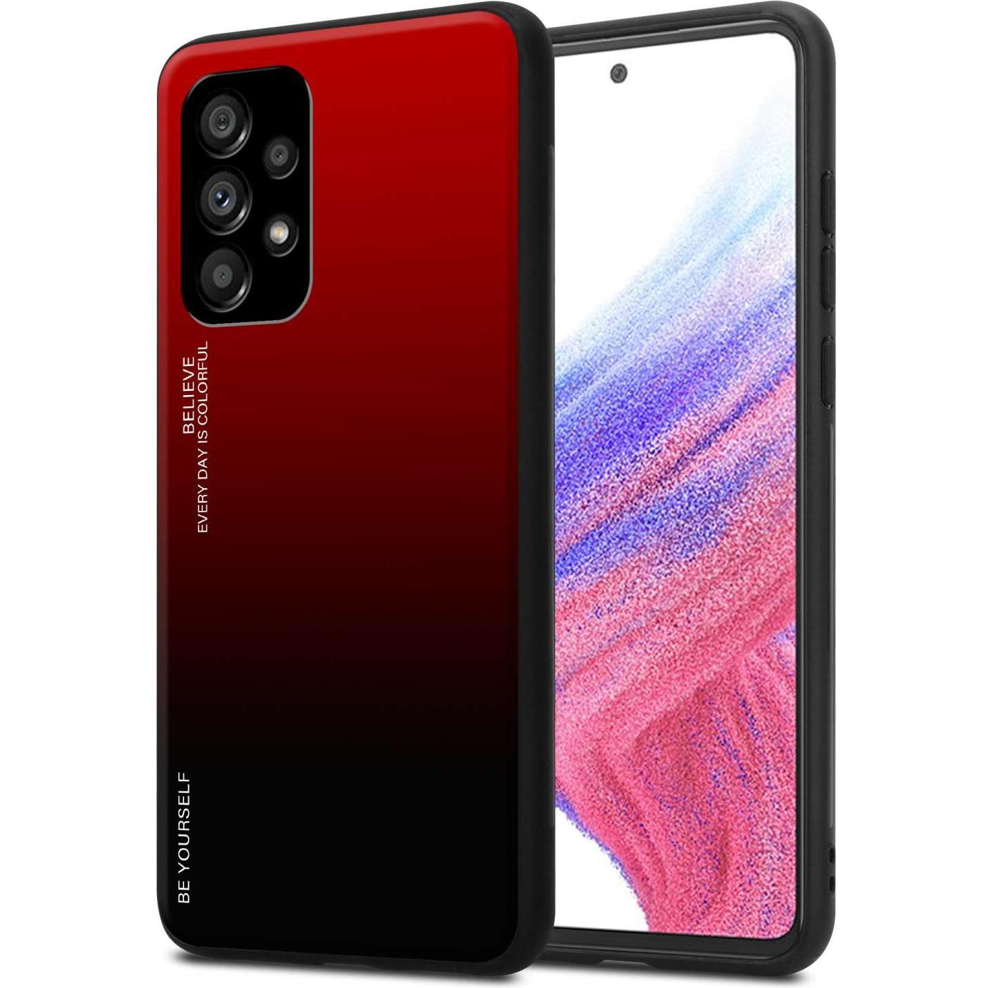 Cadorabo Hülle für Samsung Galaxy A53 5G TPU im 2 Farben Design (Samsung Galaxy A53 5G), Smartphone Hülle, Schwarz