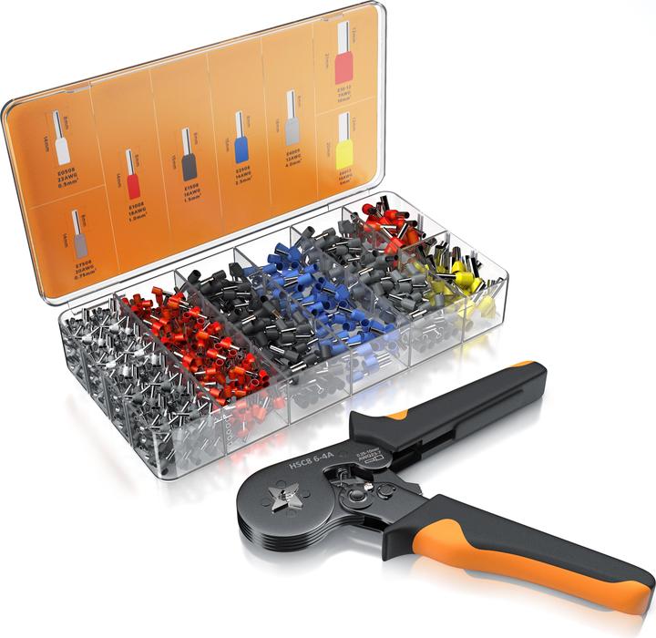 Actual product image Brandson Crimping pliers with wire end ferrules set (175 mm)