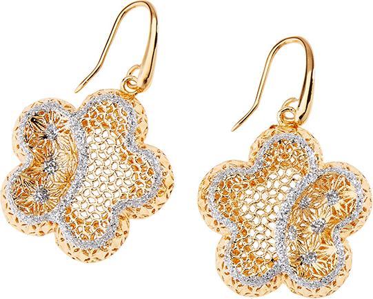 Immagine prodotto Ottaviani Orecchini in bronzo dorato con glitter argento