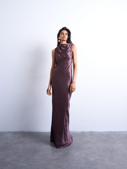Actual product image Spokey Normal geschnitten Rundhals Langes Kleid Party-Kleid (38)
