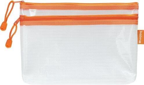 Produktbild Kolma Reissverschlusstasche 08.197.12 A5 Transparent, Orange (A5, 5 x)