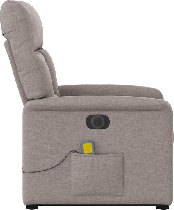 Immagine prodotto VidaXL Poltrona massaggiante elettrica con ausilio per la risalita Tessuto Taupe