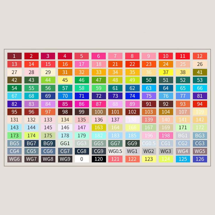 Produktbild I Am Creative Wasserfeste Acryl Filzstifte Permanent Marker Doppelspitz Malstifte - Set (Bunt, 7 mm, 168 x)