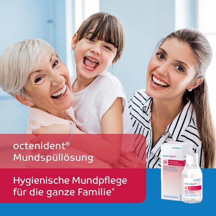 Produktbild Schülke octenident Mundspüllösung - Hygienische Mundpflege für die ganze Familie, 250 ml Lösung (Mundspülung)