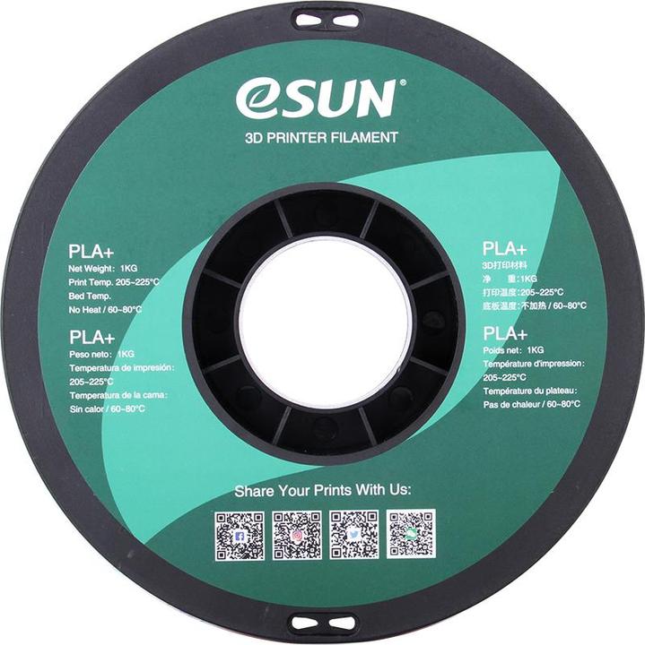 Immagine prodotto eSUN Filamento PLA+ 1,75mm Bianco 1Kg (PLA+, 1.75 mm, 1000 g, Bianco)