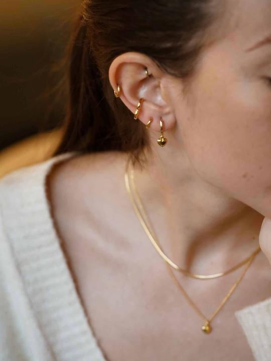 Immagine prodotto Tara Style Set di gioielli Bold Heart (impermeabile) (Acciaio inossidabile placcato oro 18k, 100% impermeabile)