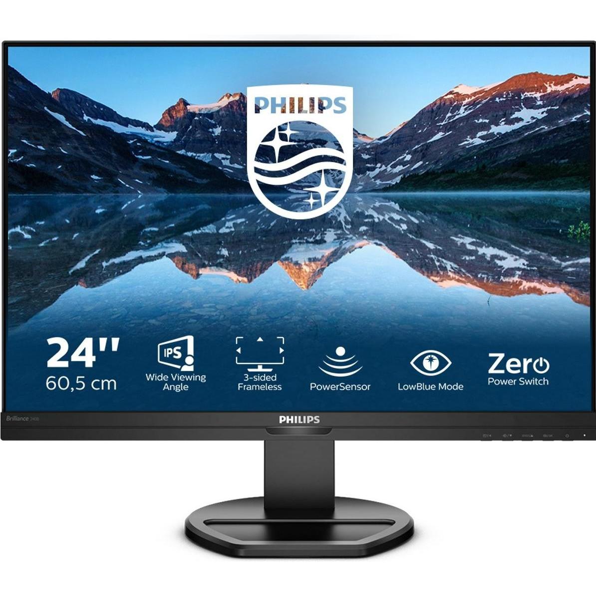Philips 240B9/00 (1920 x 1200 Pixel, 24.10"), Monitor, Schwarz